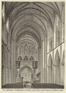 St Patricks Cathedral Dublin, a hajó és a kórus, keletre néz alkotó: English School