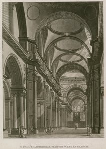 St Pauls Cathedral London, a nyugati bejárattól alkotó: English School