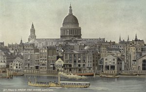 St Pauls a folyótól, London alkotó: English School