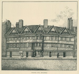 Staple Inn, Holborn (litográfia) alkotó: English School