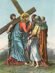 VIII. állomás Krisztus vigasztalja a jeruzsálemi asszonyokat, akik sírtak miatta