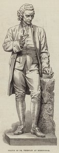 Dr. Priestley szobra Birminghamben (metszet) alkotó: English School