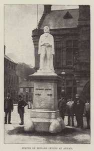 Edward Irving szobra Annanban (metszet) alkotó: English School