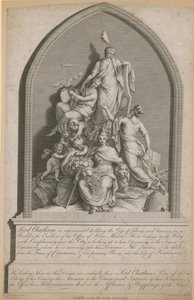Lord Chatham szobra a Guildhallban alkotó: English School