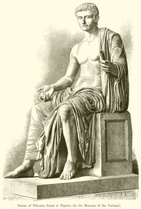 Tiberius szobra, amelyet Pipernóban találtak alkotó: English School