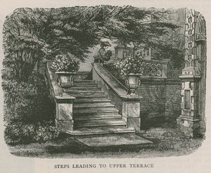 Lépések a felső teraszhoz, a Holland House-hoz alkotó: English School