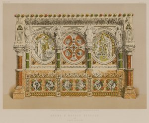 Earp, London kőből és márványból készült ereklyetartó (chromolitho) alkotó: English School