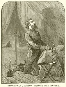 Stonewall Jackson a csata előtt alkotó: English School