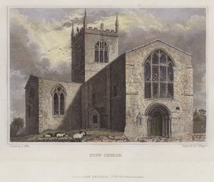 Stow Church, Lincolnshire (színes metszet) alkotó: English School