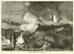 Strasburg a bombázás során, 1870. szeptember alkotó: English School