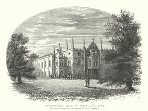 Strawberry Hill Walpole idejében (metszet) alkotó: English School