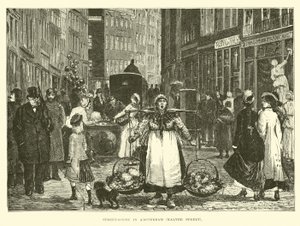 Utcai jelenet Amszterdamban, a Kalver Street alkotó: English School