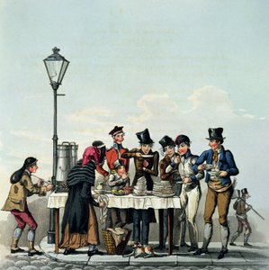 Utcai reggeli, vésette G.Hunt, 1825 alkotó: English School