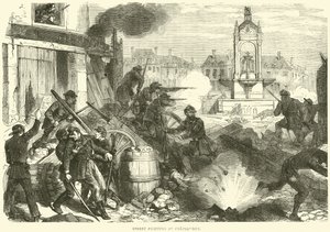 Utcai harcok Chateaudunban, 1870. október alkotó: English School
