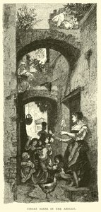 Utcai jelenet az Abruzziban alkotó: English School