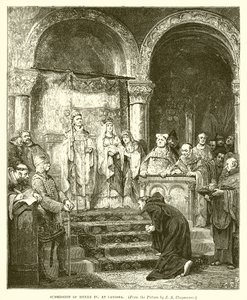 IV. Henrik benyújtása Canossában alkotó: English School