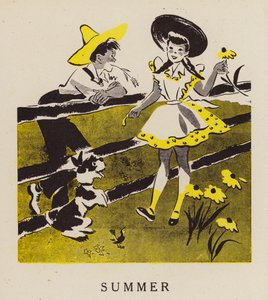 Nyár (színes litográfia) alkotó: English School