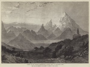Napkelte a Watzmann-on, Berchtesgaden, Bajor Alpok (metszet) alkotó: English School