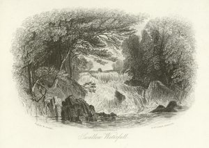 Swallow-vízesés, Betws-y-Coed közelében, Észak-Walesben alkotó: English School