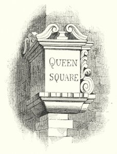 Táblák Street-Corners, Queen Square (metszet) alkotó: English School