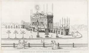 Templom az Aix la Chapelle-i béke tiszteletére 1749 alkotó: English School