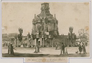 A Concord temploma, amelyet az 1814-es békére emeltek alkotó: English School