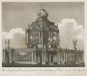 A Concord temploma, amelyet az 1814-es békére emeltek alkotó: English School
