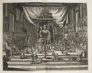 „Templom ezer képpel”, az „Atlas Japannensis”-ből, Arnoldus Montanus alkotó: English School