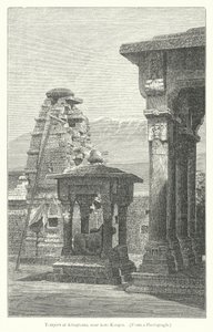 Templomok Kiragramában, Kote Kangra közelében (metszet) alkotó: English School