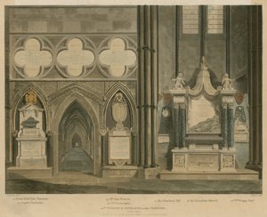 Tizedik ablak és bejárat a kolostorba, North Aisle, Westminster Abbey, London alkotó: English School