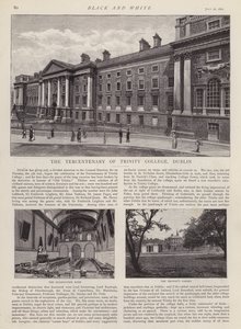 A Trinity College harmadéves évfordulója, Dublin, Írország (litho) alkotó: English School