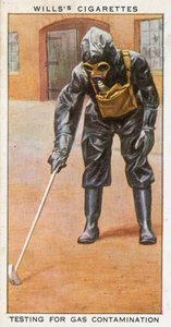Gázszennyezés vizsgálata (színes litho) alkotó: English School