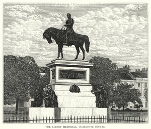 Albert Memorial, Charlotte Square (metszet) alkotó: English School