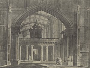 Az Ante-Chapel, 1816 (metszet) alkotó: English School