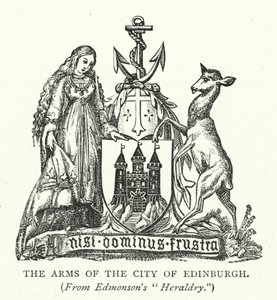 Edinburgh város karjai (metszet) alkotó: English School