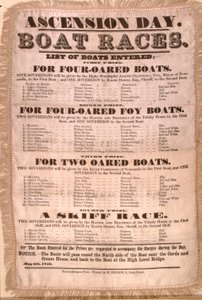 A mennybemeneteli hajóverseny program, 1850. május 6. (selyem) alkotó: English School