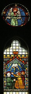 Mennybemenetele Szűz Máriával, Szent Péterrel és Szent Jánossal alkotó: English School