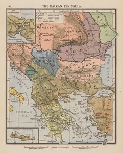 A Balkán-félsziget (színes litográfia) alkotó: English School