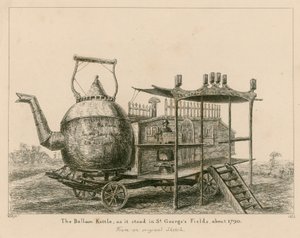 A ballon vízforraló, ahogy a londoni St Georges Fieldsben állt, 1790 körül alkotó: English School
