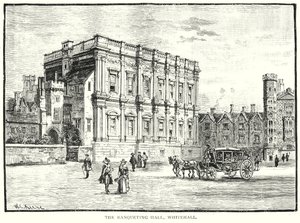 A bankettterem, Whitehall (metszet) alkotó: English School
