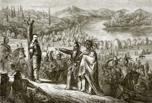 A Baron de Wagon a hadiállásnál alkotó: English School