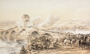 A Bothwell Bridge-i csata, 1679. június 22., John Howie (1735-93) 1879-ben megjelent „The Scots Worthies szerint Howie második kiadása, 1781” című művéből. alkotó: English School