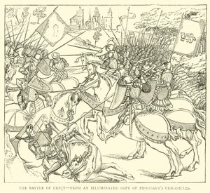 The Battle of Crecy, a Froissarts Chronicles megvilágított példányából alkotó: English School