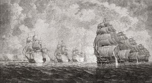 A puloaurai csata, 1804, J. R. Green „Az angol nép rövid története” című művéből, 1893-ban alkotó: English School