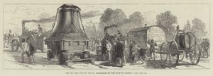 Szent Pál nagyharangja, körmenet a londoni úton (metszet) alkotó: English School