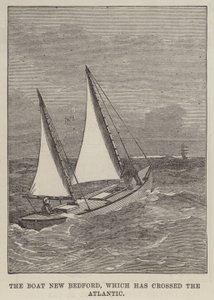 The Boat New Bedford, amely átkelt az Atlanti-óceánon (metszet) alkotó: English School