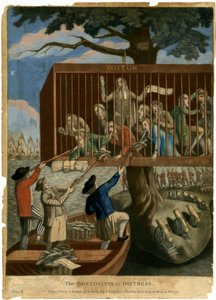 The Bostonians in Distress, 1774 alkotó: English School