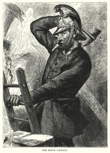 A bátor tűzoltó (metszet) alkotó: English School