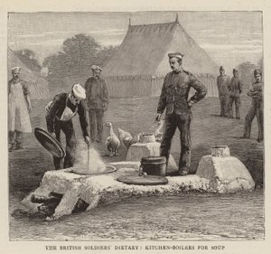 A brit katonák étrendje, Konyhai bojlerek leveshez (metszet) alkotó: English School