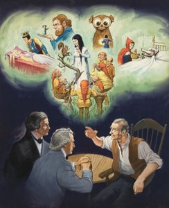 Die Brüder Grimm (Gouache auf Papier)